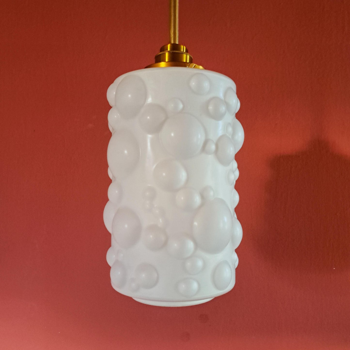 Mid Century Opaline Bubble Glass Pendant Lights MULTIPLES AVAILABLE