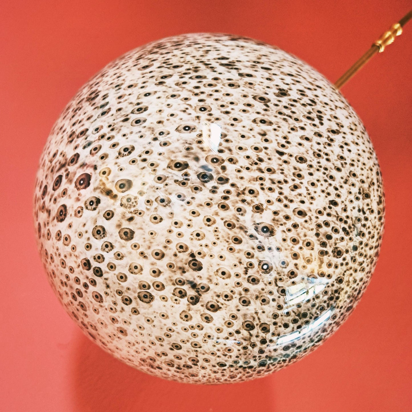 Large Mid Century Murano Glass Ball Globe Pendant Lights MULTIPLES AVAILABLE