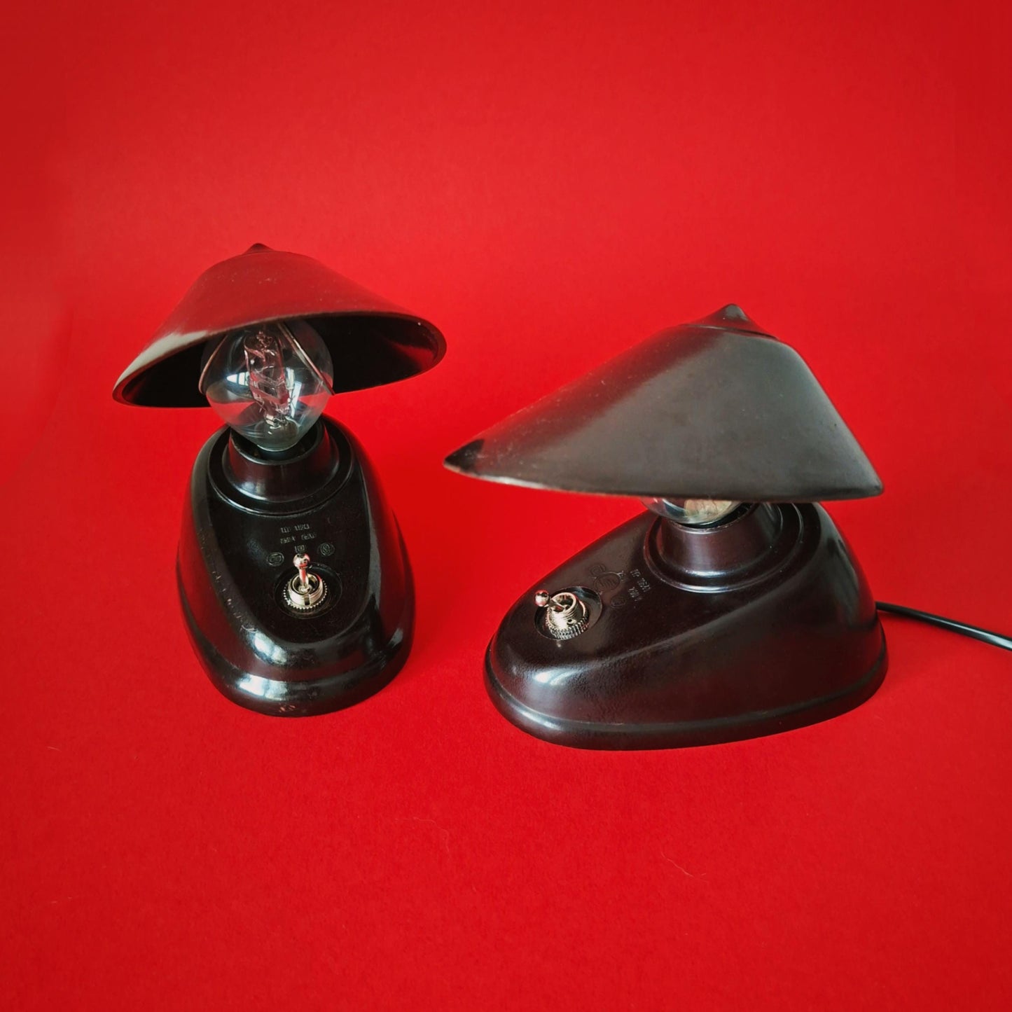 Pair of Mid Century 1950s Bakelite Desk Lamps