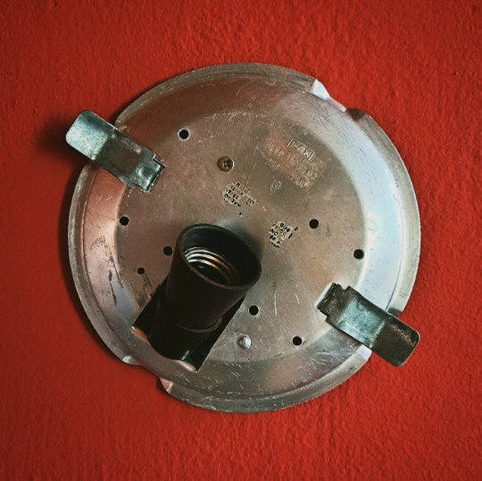 Mid Century Space Age Opaline Glass Wall Ceiling Sconce Light