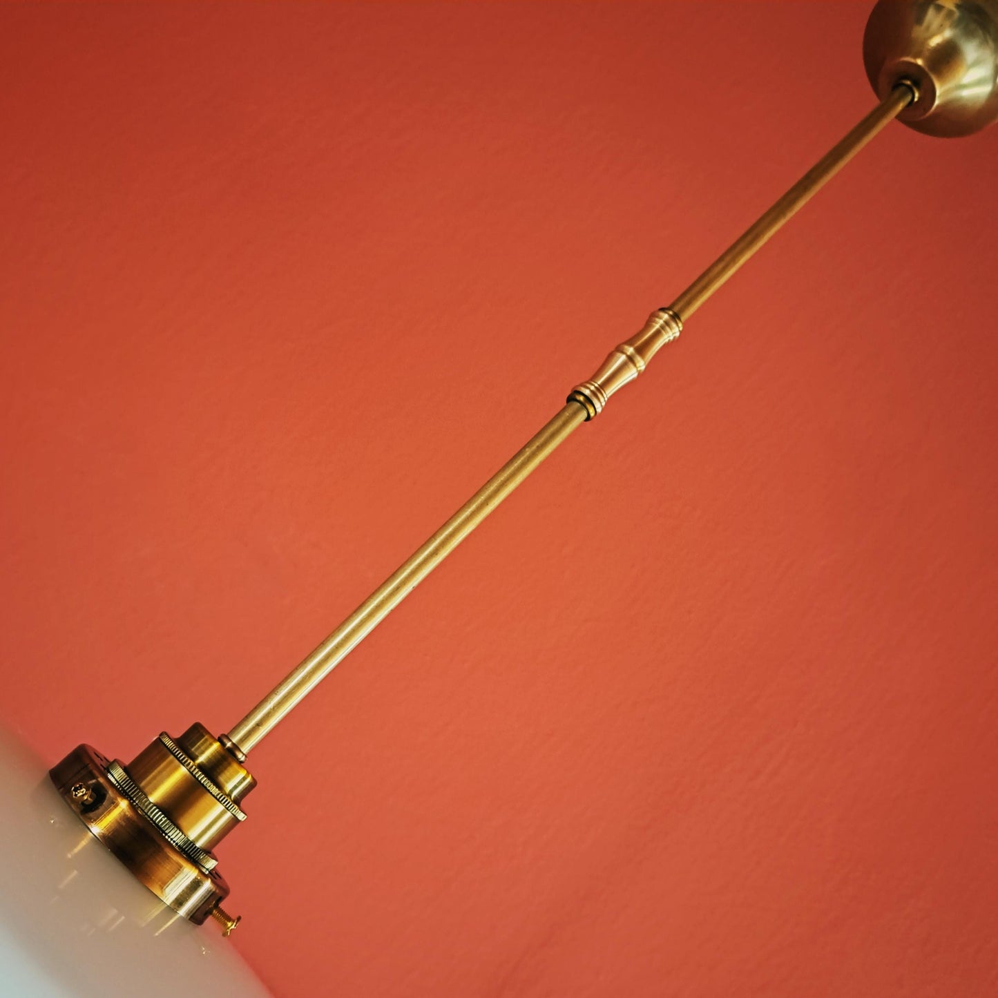 1960s Opaline Glass Retro Pendant Light