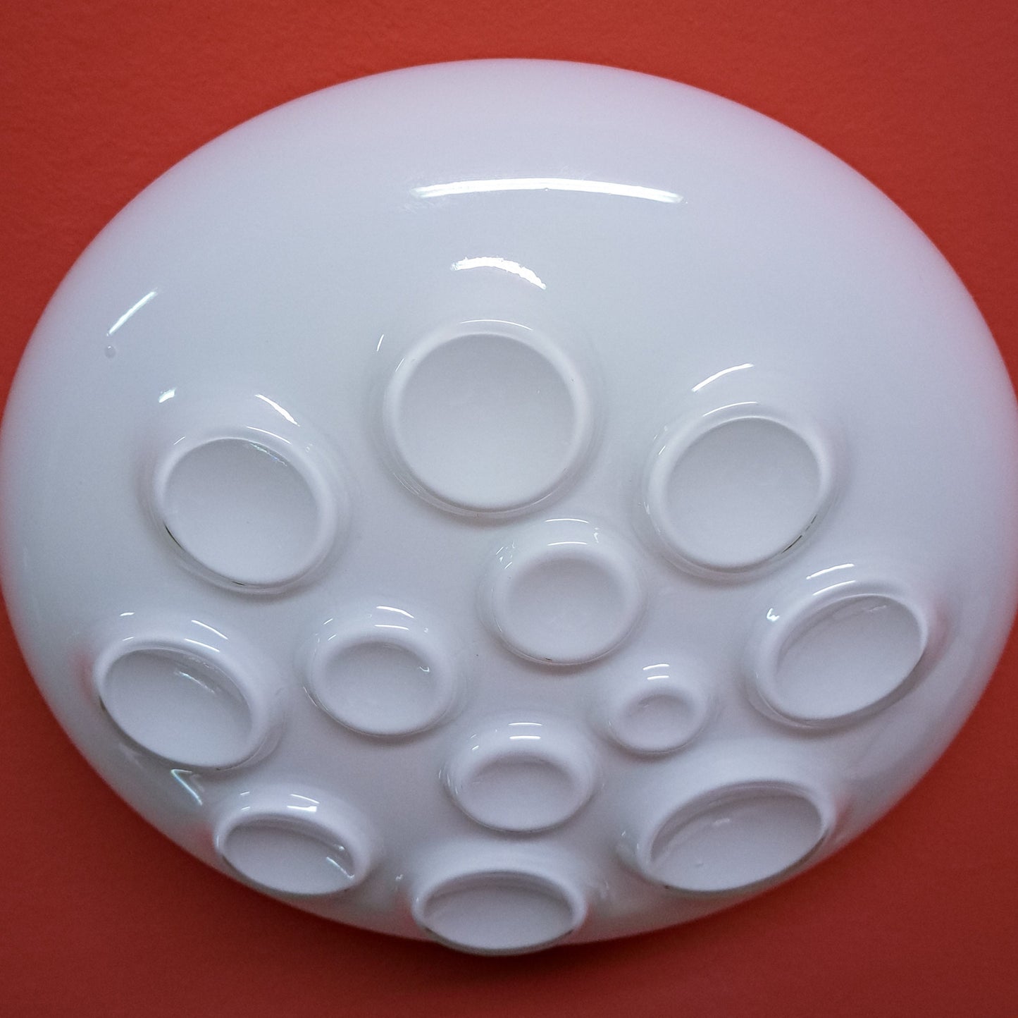 Mid Century Space Age Opaline Glass Wall Ceiling Sconce Light