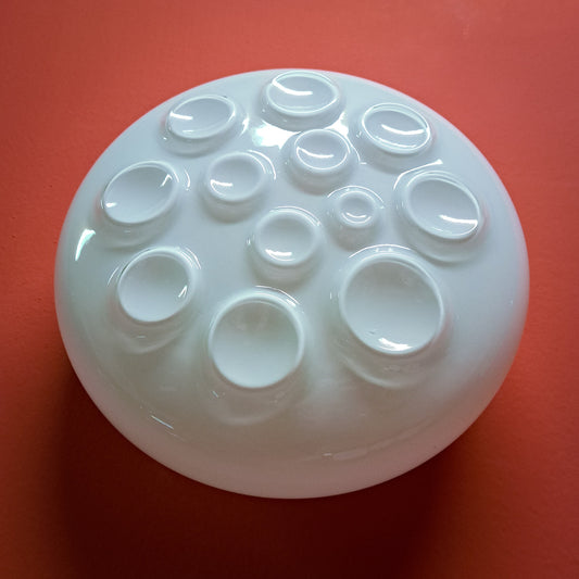 Mid Century Space Age Opaline Glass Wall Ceiling Sconce Light