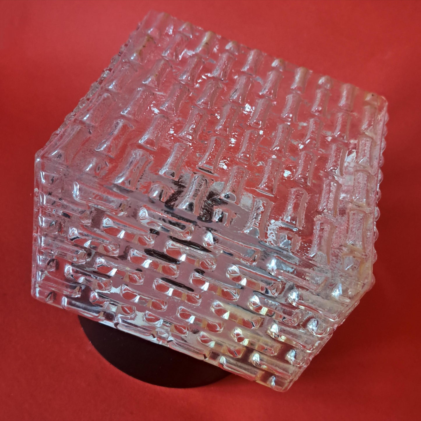 Mid Century Crystal Glass Cube Sconce Ceiling Wall Lights MULTIPLES AVAILABLE