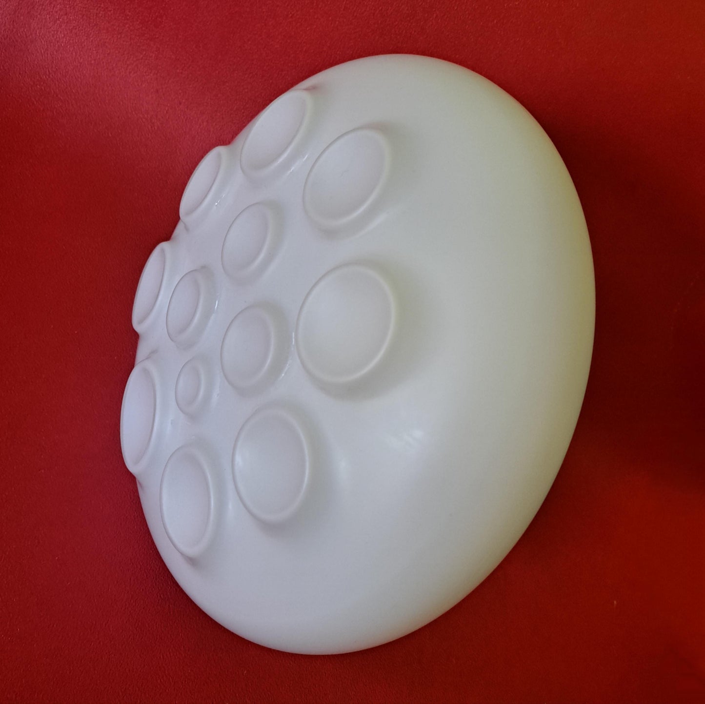 Mid Century Space Age Opaline Glass Wall Ceiling Sconce Light