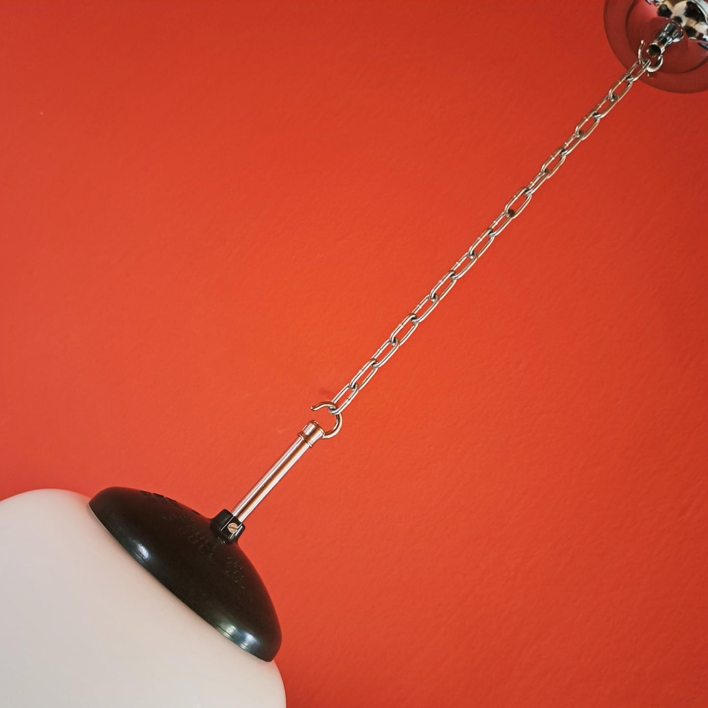 Mid Century Opaline Glass Schoolhouse Pendant Lights MULTIPLES AVAILABLE