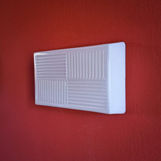 Opaline Glass Wall Sconce Light Rectangle MULTIPLES AVAILABLE