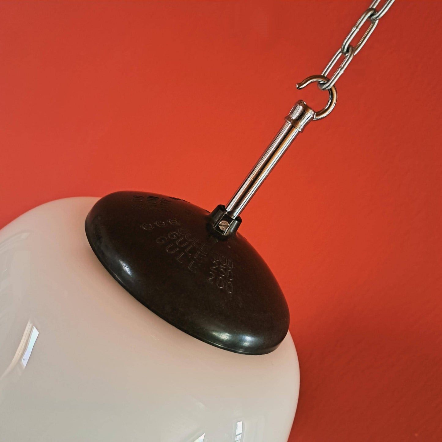 Mid Century Opaline Glass Schoolhouse Pendant Lights MULTIPLES AVAILABLE