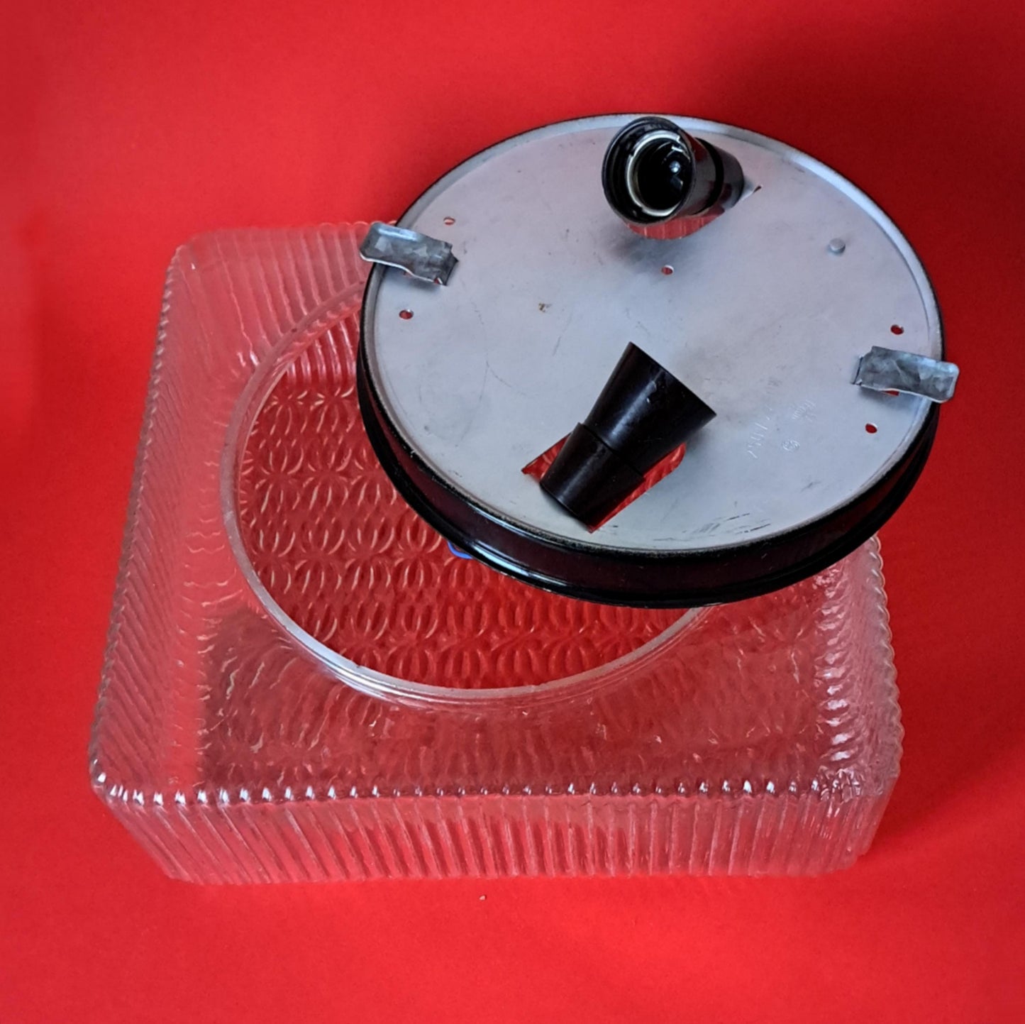 Vintage Pressed Glass Wall Ceiling Sconce MULTIPLES AVAILABLE