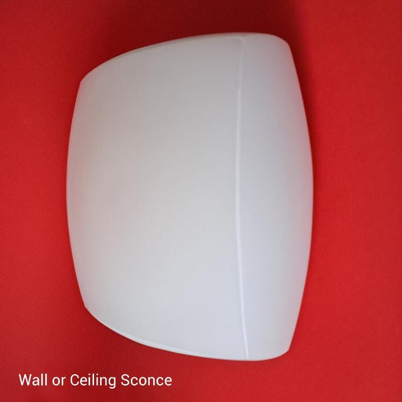 Mid Century Square Opaline Glass Sconce Light MULTIPLES AVAILABLE