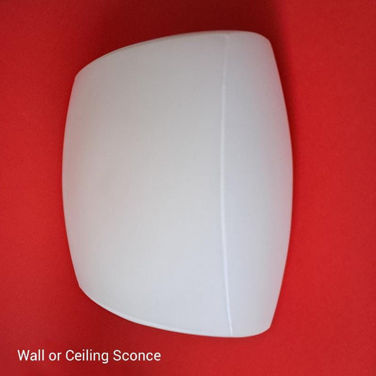 Mid Century Square Opaline Glass Sconce Light MULTIPLES AVAILABLE