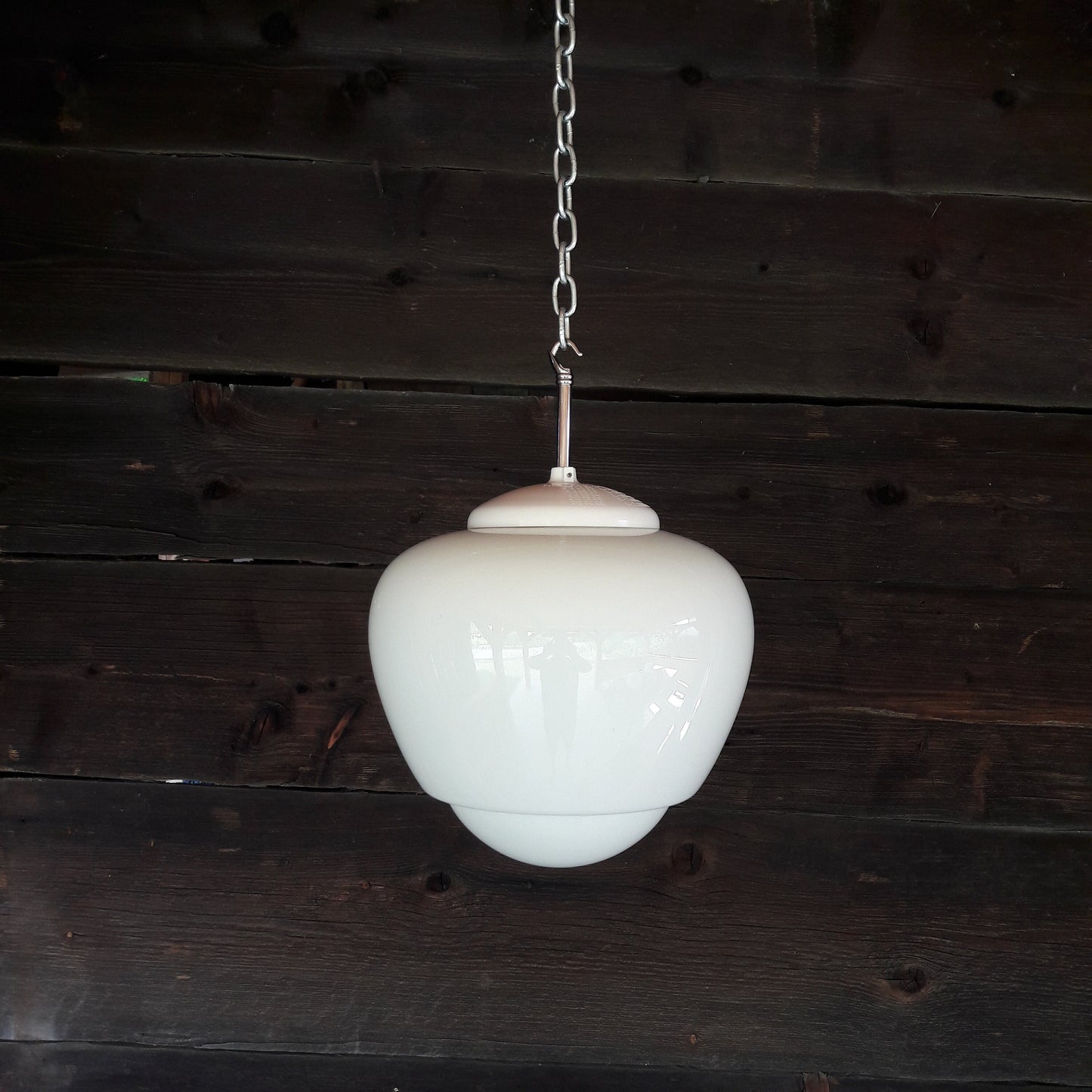 Vintage Schoolhouse Opaline Glass Pendant Lights MULTIPLES AVAILABLE