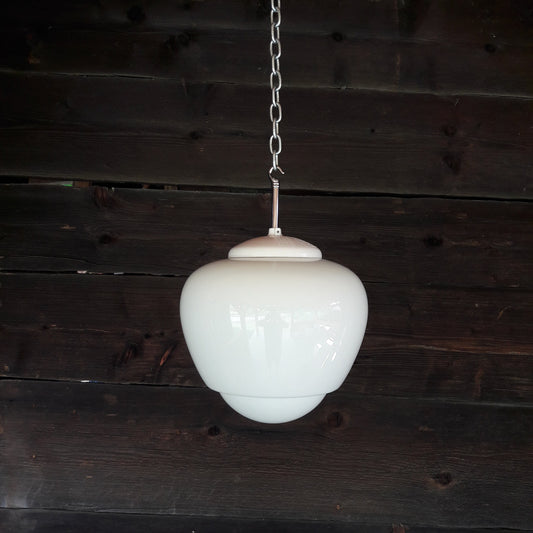 Vintage Schoolhouse Opaline Glass Pendant Lights MULTIPLES AVAILABLE