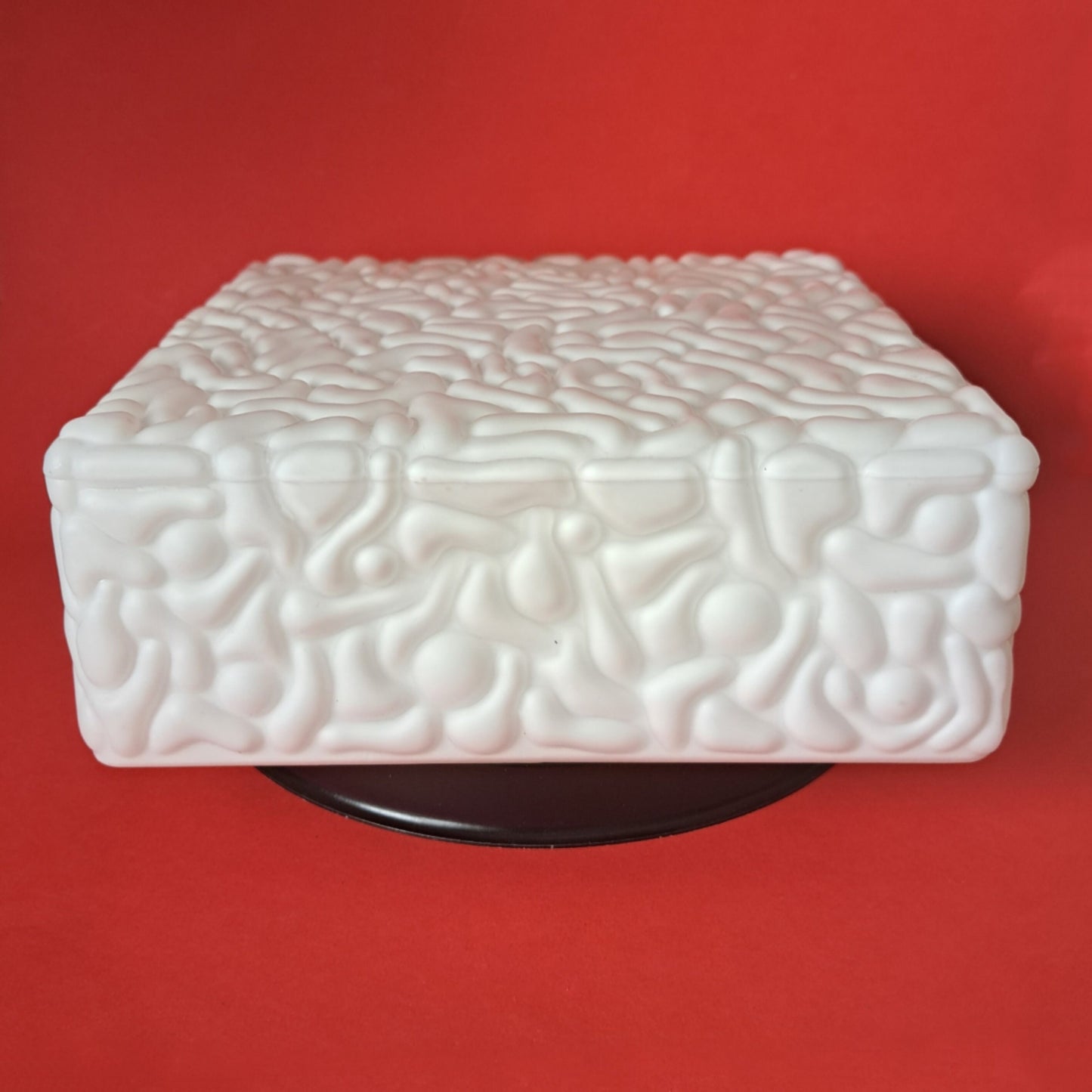 Vintage Square Opaline Glass Wall Ceiling Sconce Light MULTIPLES AVAILABLE