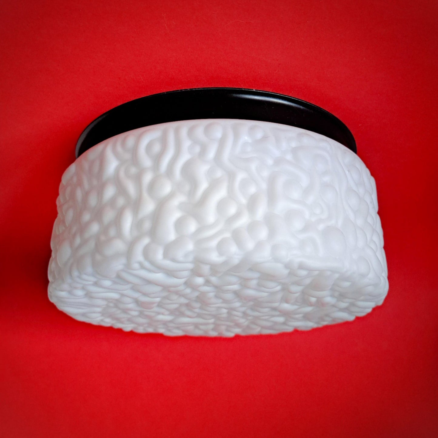 Vintage Round Opaline Glass Wall Ceiling Sconce Light MULTIPLES AVAILABLE