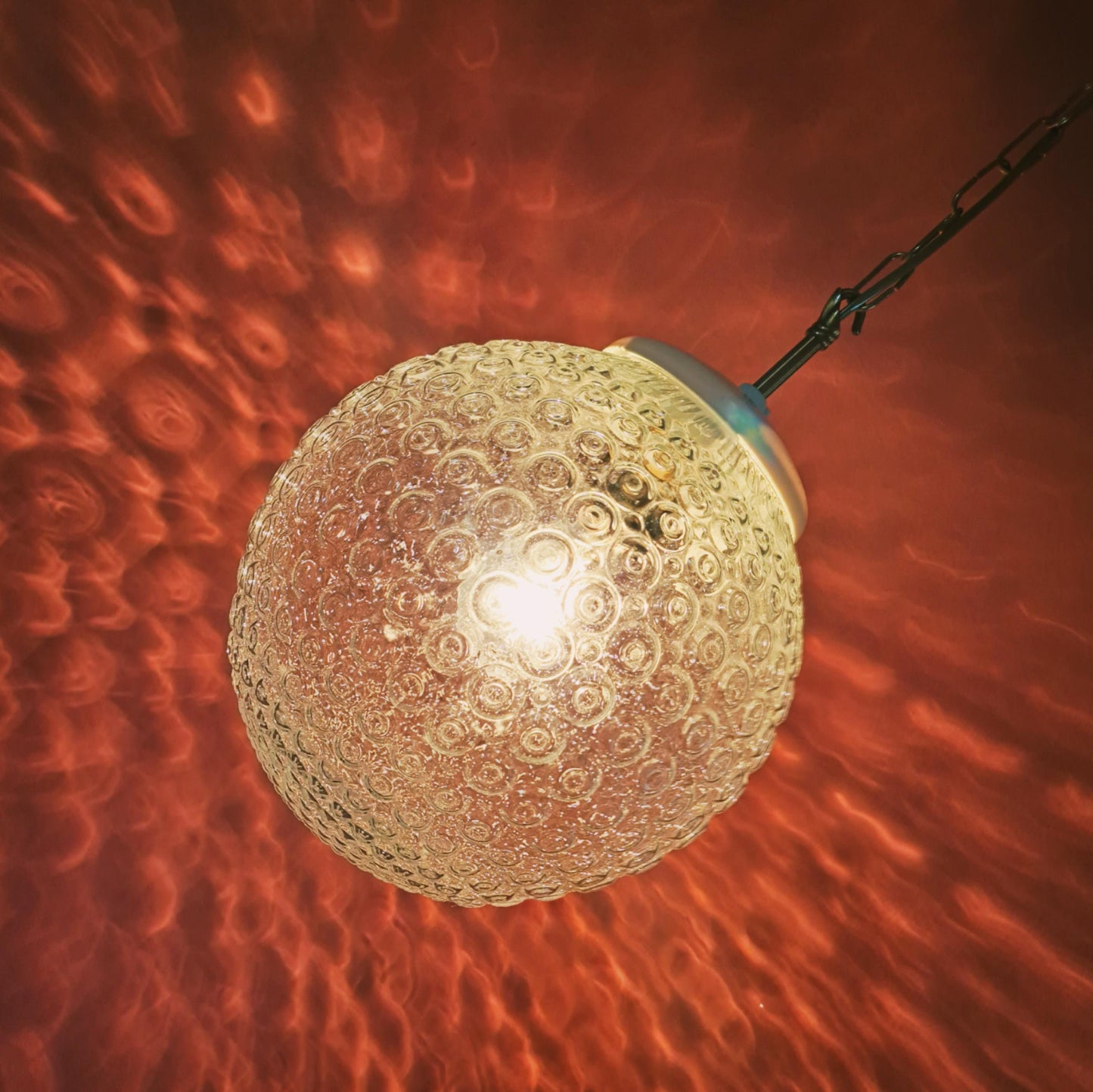 3 x Mid Century Glass Globe Pendant Lights MULTIPLES AVAILABLE