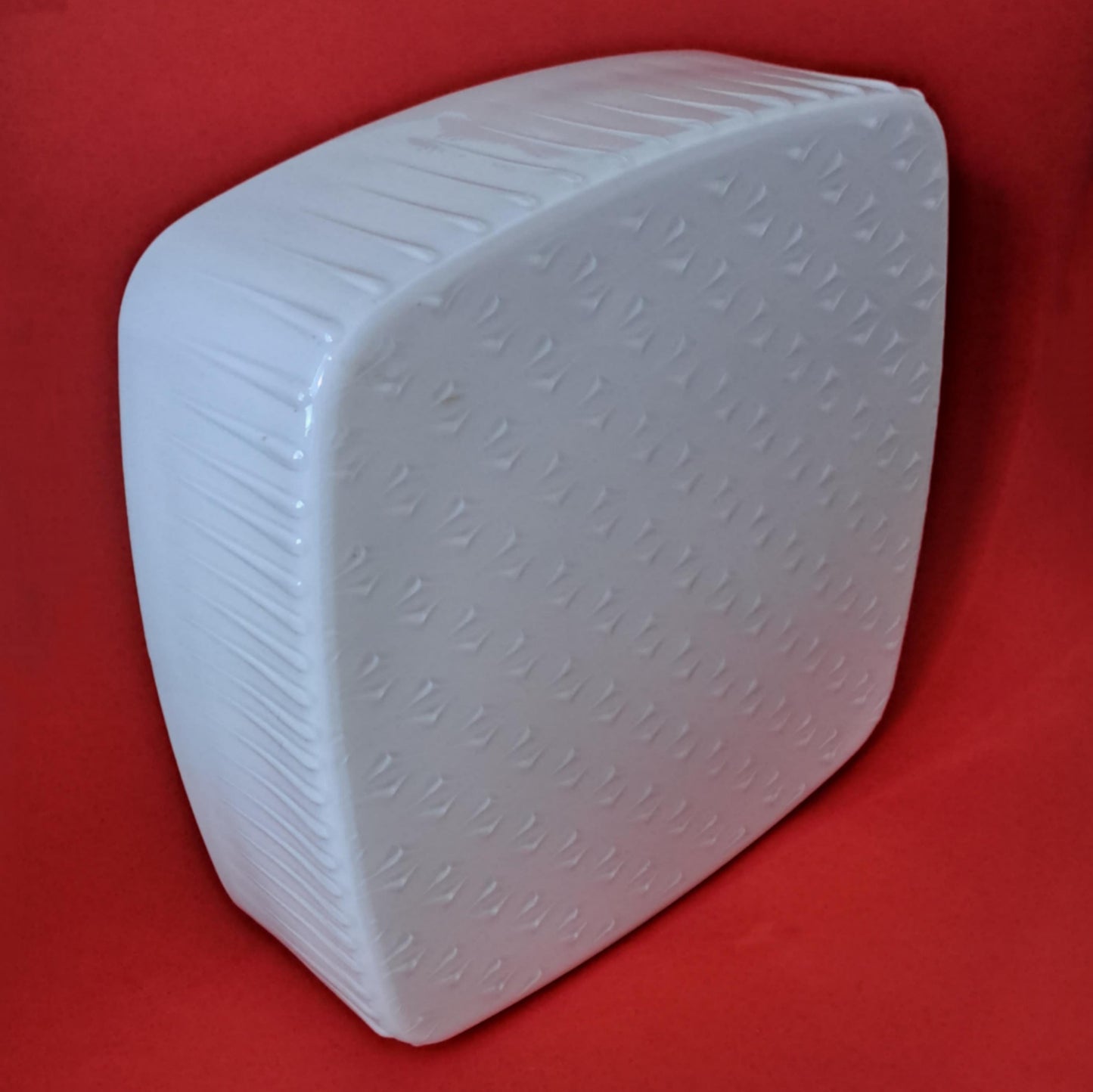 Vintage Square Opaline Glass Ceiling Wall Sconce Light