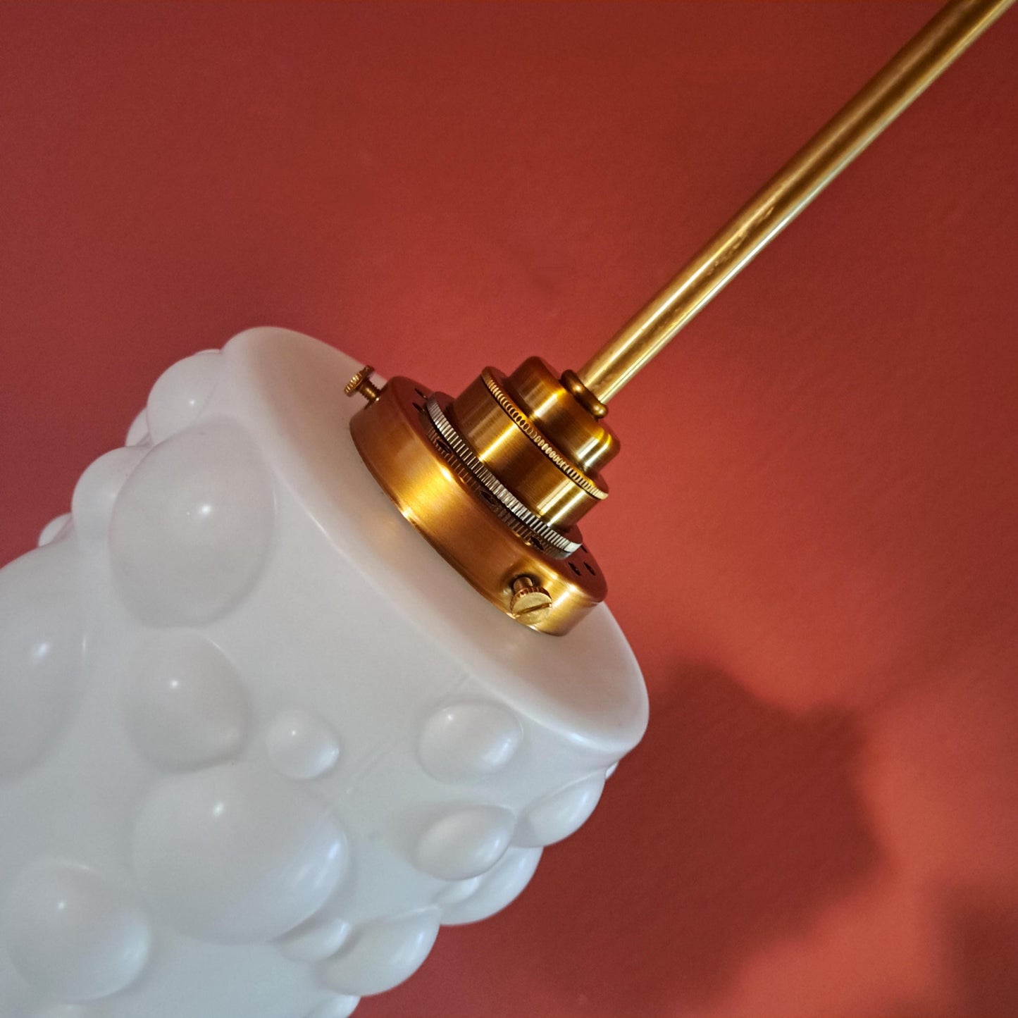 Mid Century Opaline Bubble Glass Pendant Lights MULTIPLES AVAILABLE