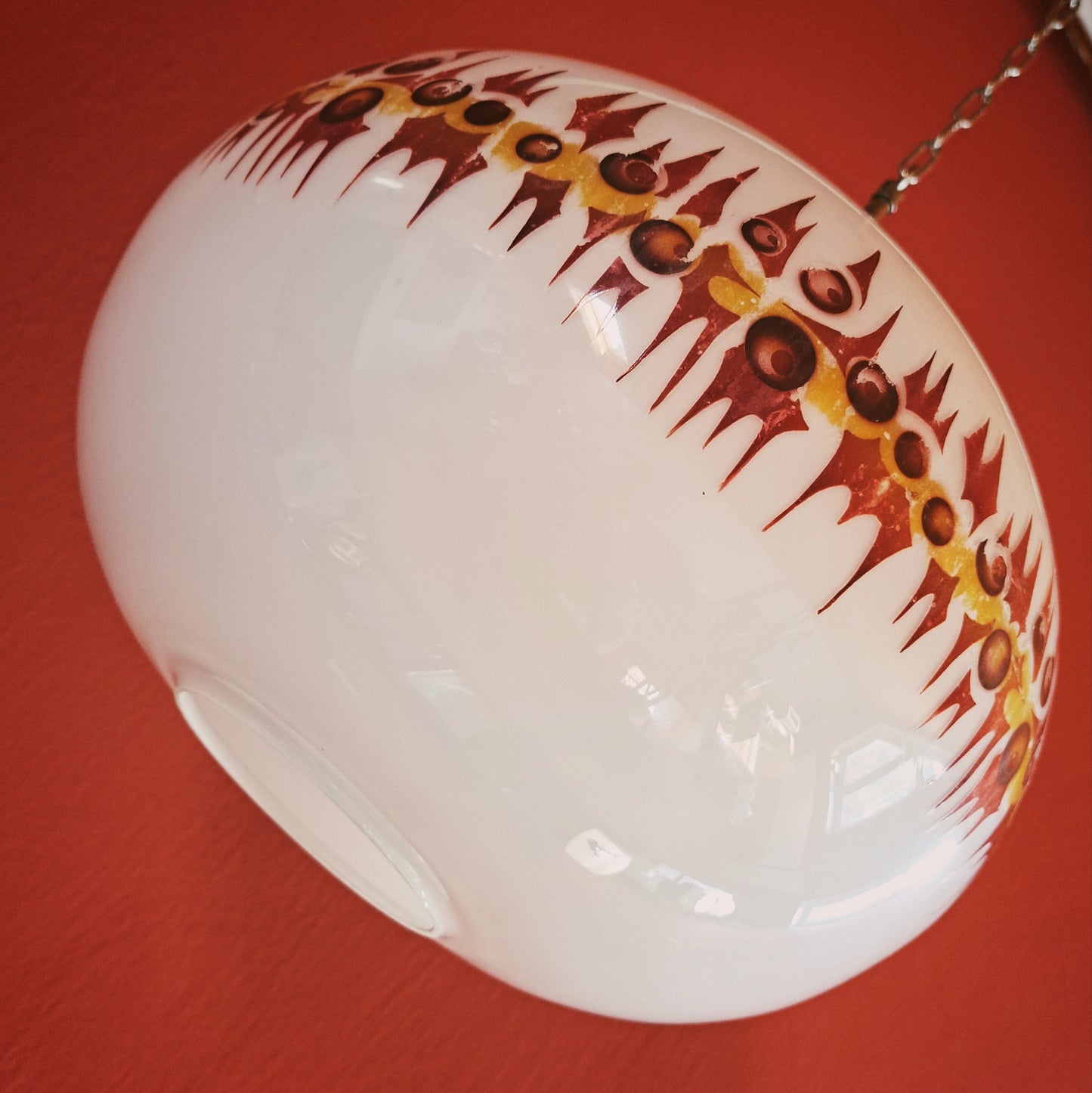 Mid Century Opaline Glass Pendant Lights MULTIPLES AVAILABLE
