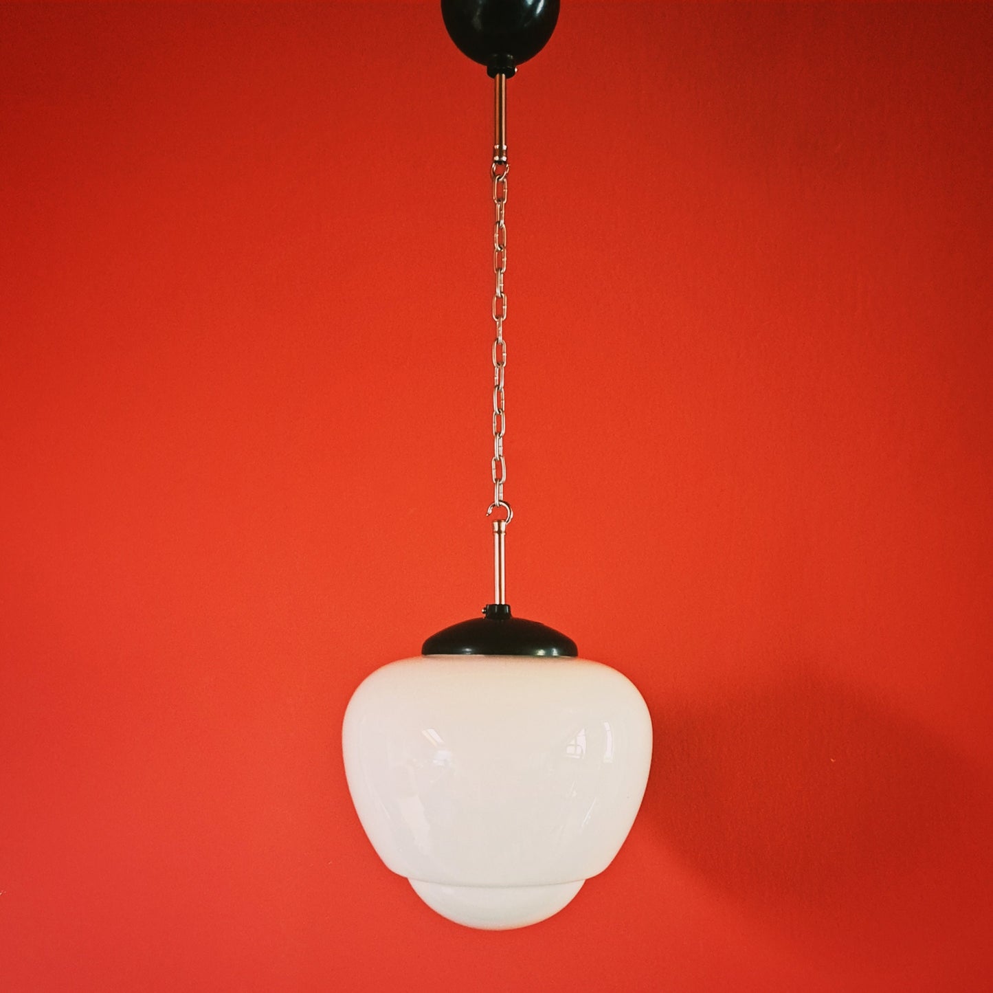 Vintage Schoolhouse Opaline Glass Pendant Lights MULTIPLES AVAILABLE