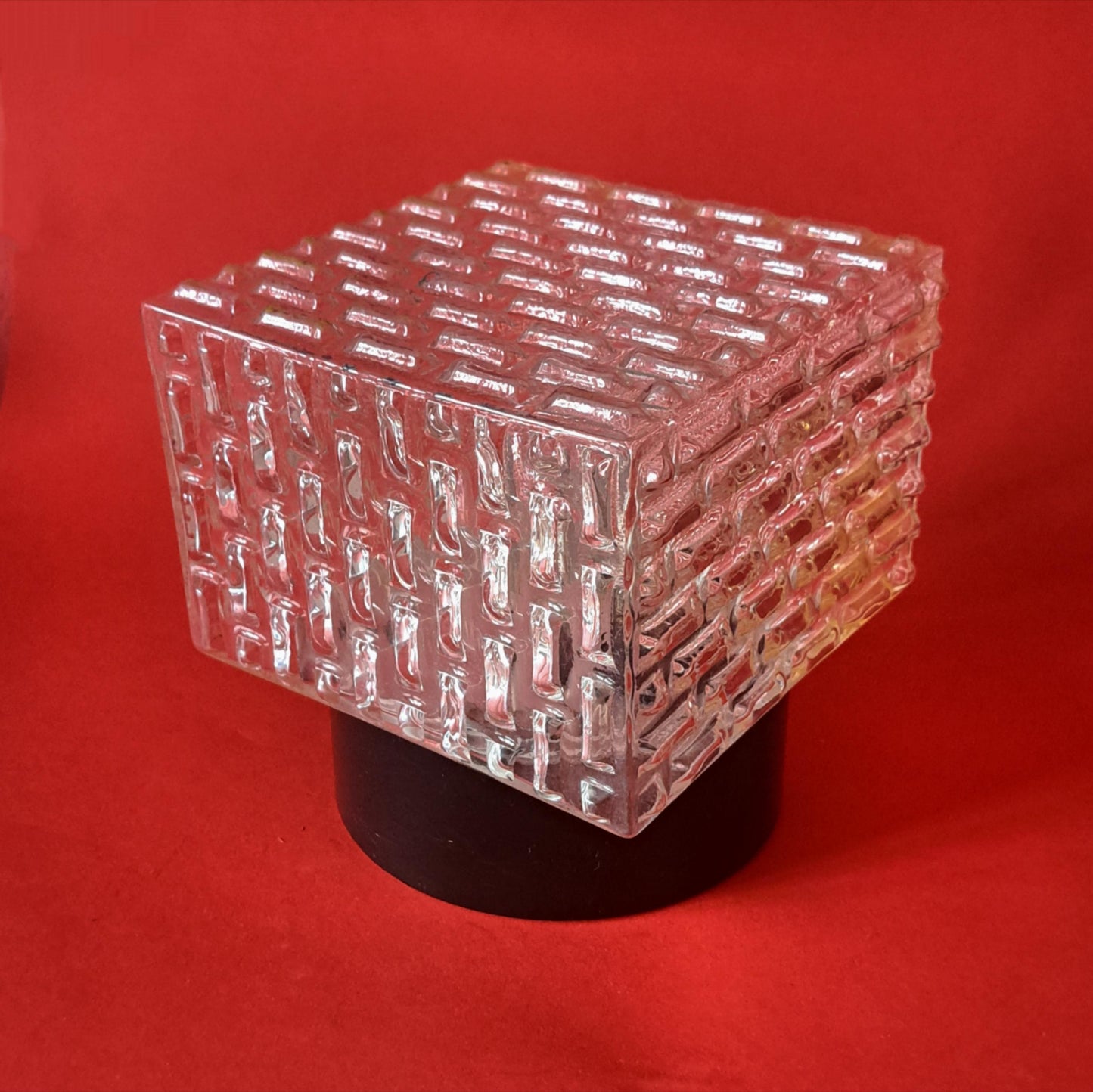 Mid Century Crystal Glass Cube Sconce Ceiling Wall Lights MULTIPLES AVAILABLE