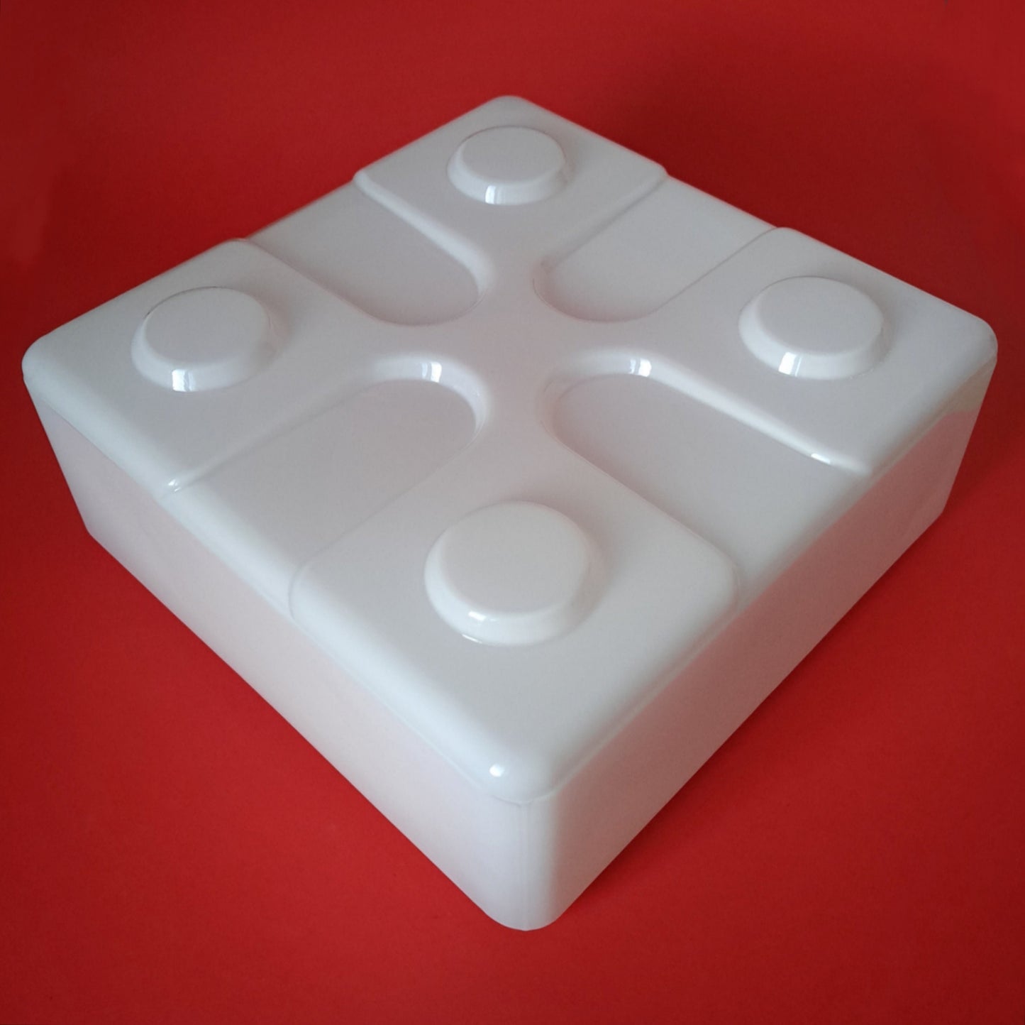 Vintage Retro Square White Opaline Glass Wall Sconces MULTIPLES AVAILABLE