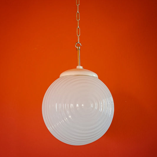 Vintage Opaline Glass Pendant Light MULTIPLES AVAILABLE