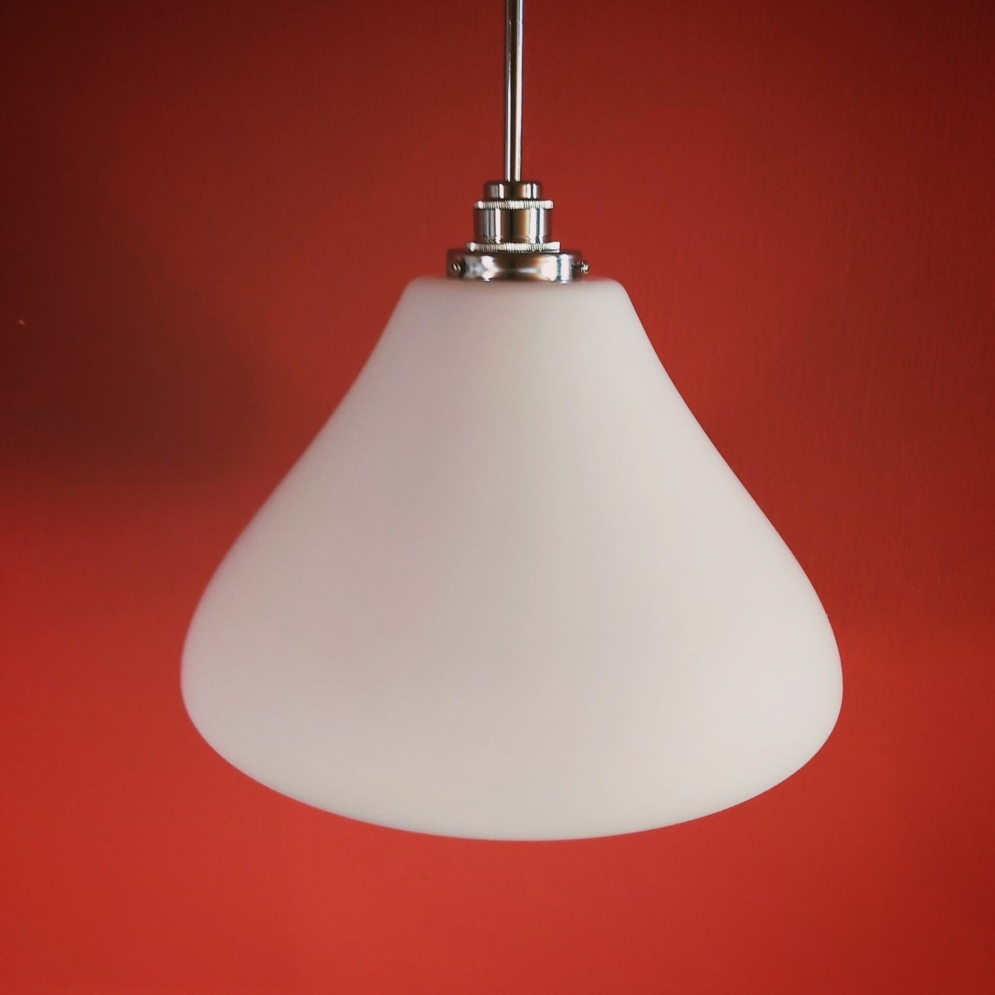Vintage Opaline Glass Pendant Light