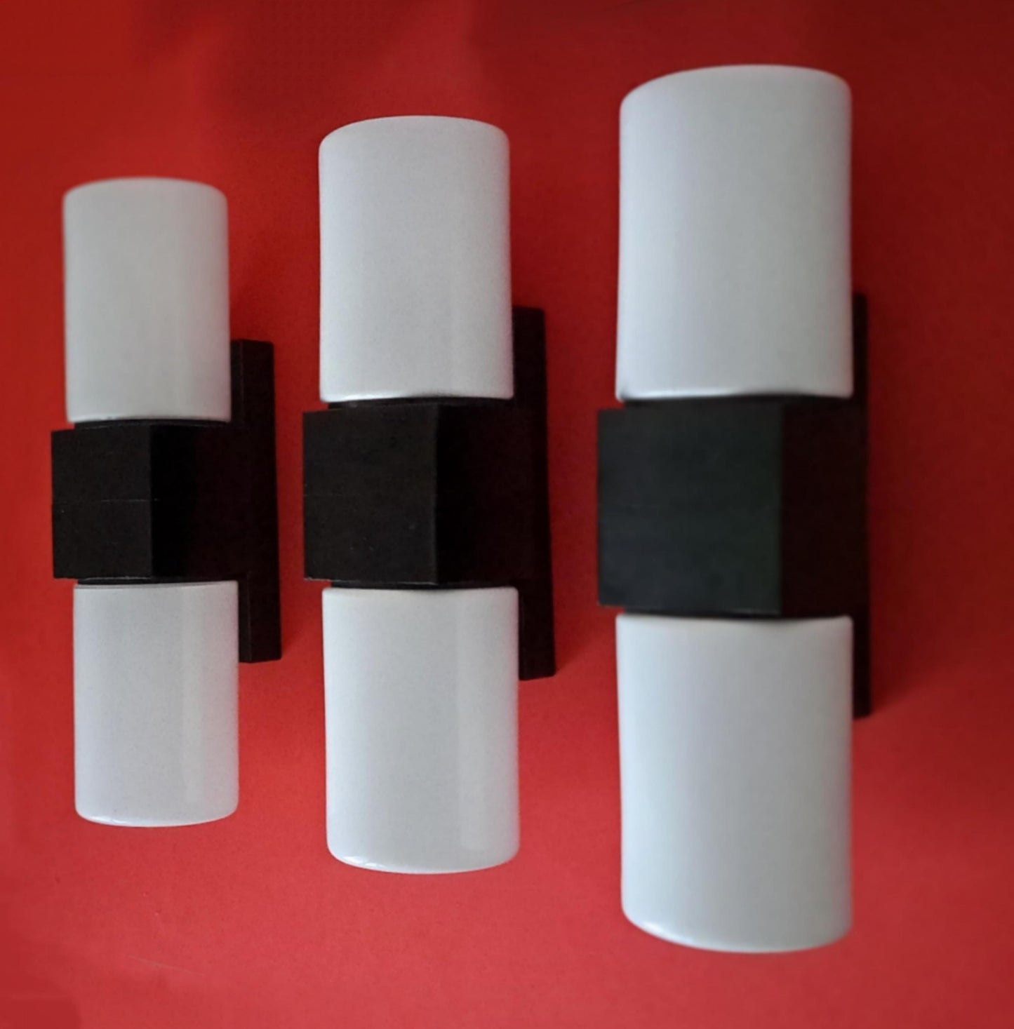 1950s Bakelite Opaline Glass Wall Lamp Sconces MULTIPLES AVAILABLE