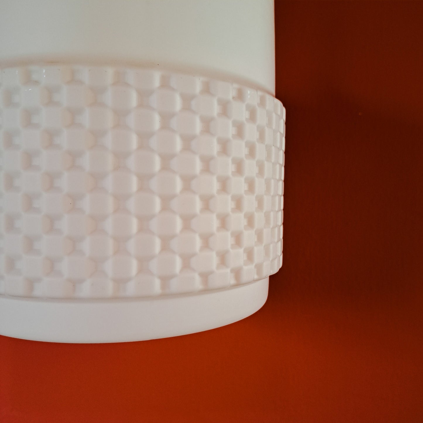 Large Vintage Opaline Glass Pendant Light