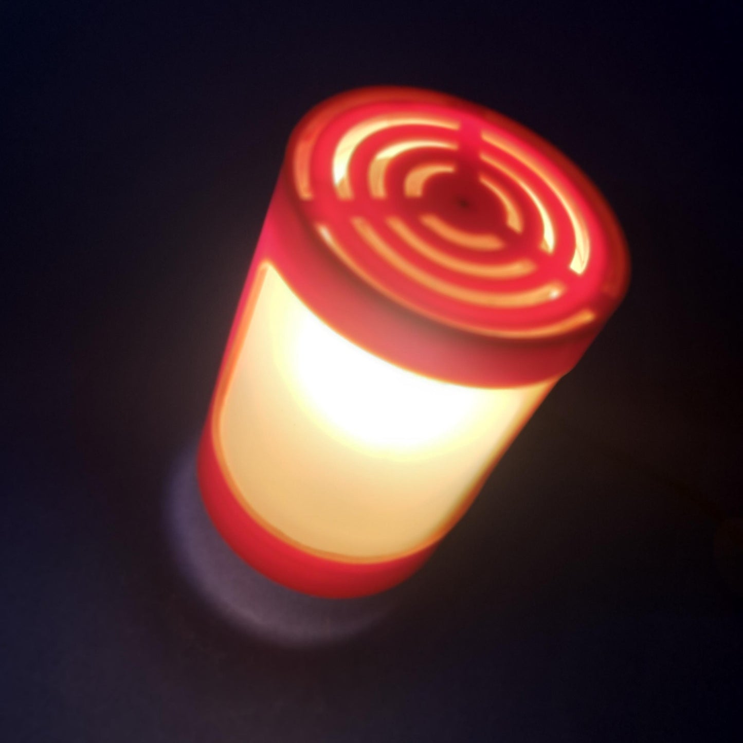 Pair of Space Age Bedside Lamps: 1960s Atomic Orange & White Plastic