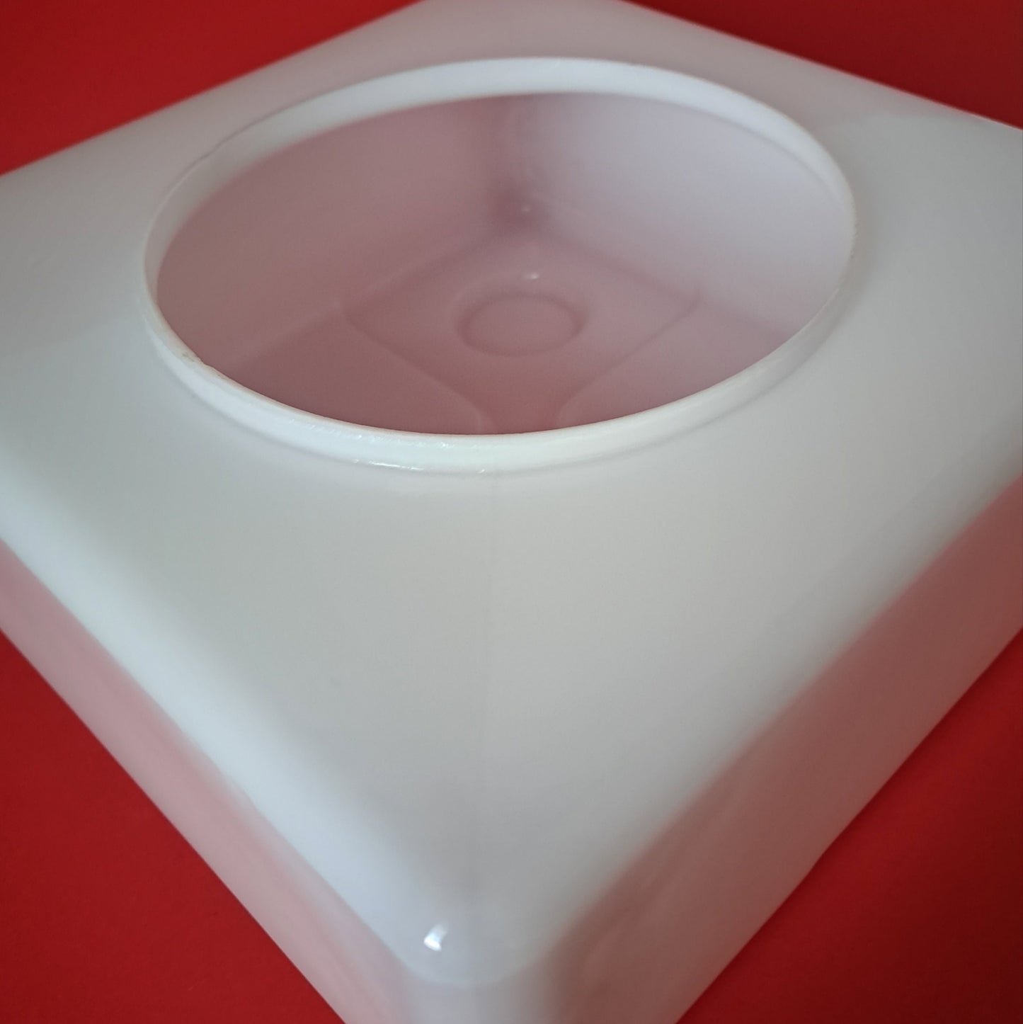 Vintage Retro Square White Opaline Glass Wall Sconces MULTIPLES AVAILABLE