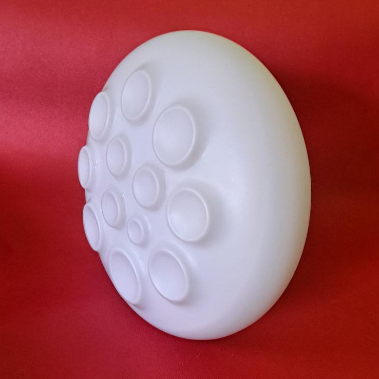 Mid Century Space Age Opaline Glass Wall Ceiling Sconce Light