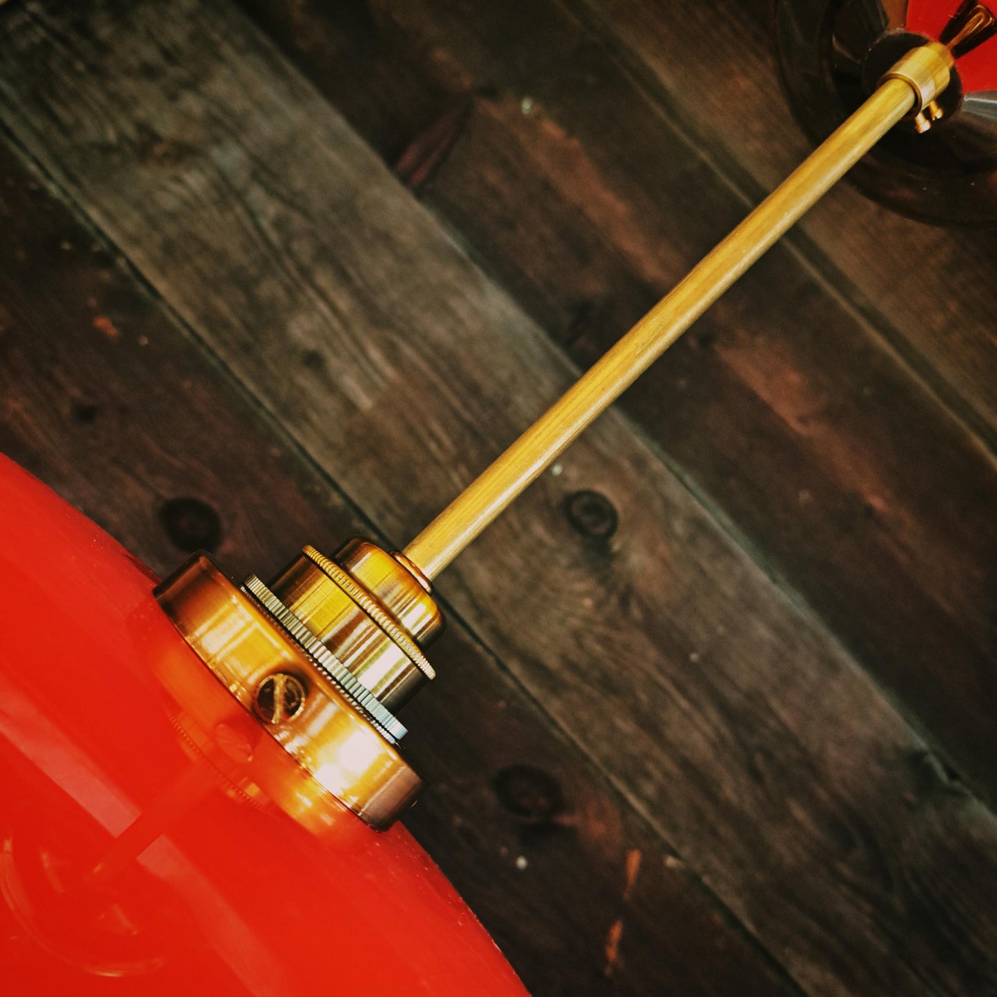 Mid Century Orange Glass Opaline Pendant Light by Josef Tabery